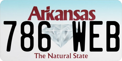AR license plate 786WEB