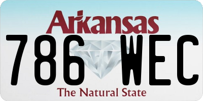 AR license plate 786WEC