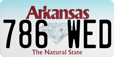 AR license plate 786WED