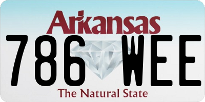 AR license plate 786WEE