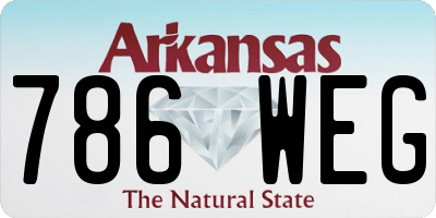 AR license plate 786WEG