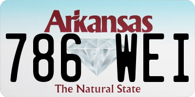AR license plate 786WEI