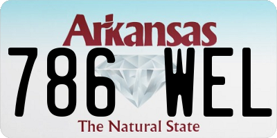 AR license plate 786WEL