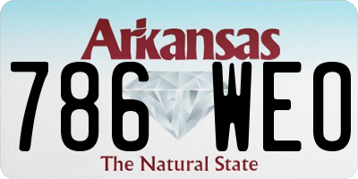 AR license plate 786WEO