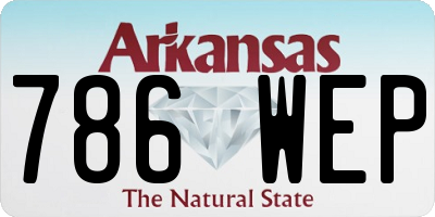 AR license plate 786WEP
