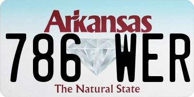 AR license plate 786WER