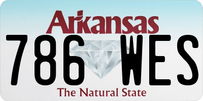 AR license plate 786WES