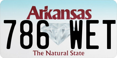 AR license plate 786WET
