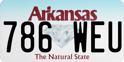 AR license plate 786WEU