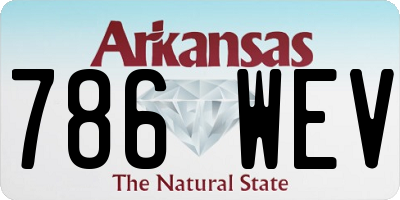 AR license plate 786WEV