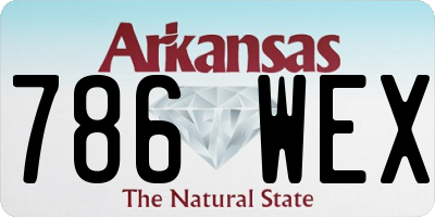 AR license plate 786WEX
