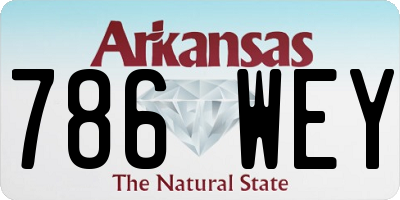 AR license plate 786WEY