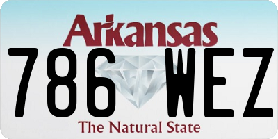 AR license plate 786WEZ