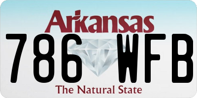 AR license plate 786WFB