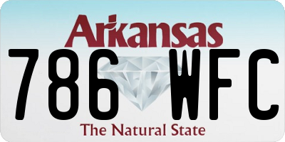 AR license plate 786WFC