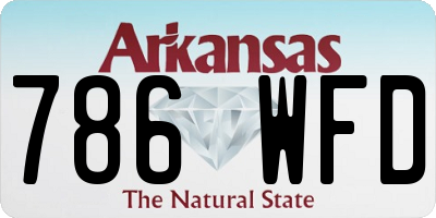 AR license plate 786WFD