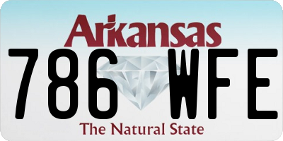 AR license plate 786WFE