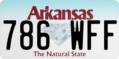 AR license plate 786WFF