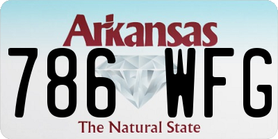 AR license plate 786WFG