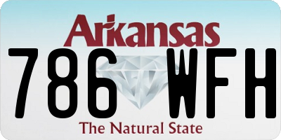 AR license plate 786WFH