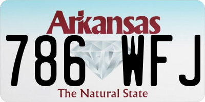 AR license plate 786WFJ