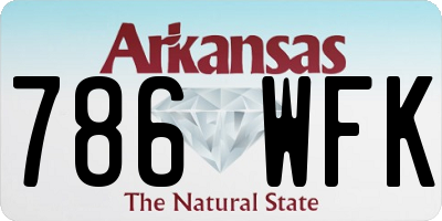 AR license plate 786WFK