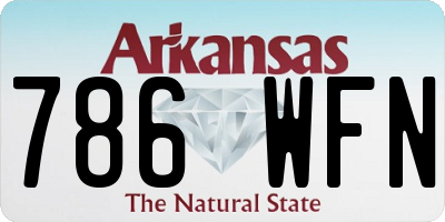 AR license plate 786WFN