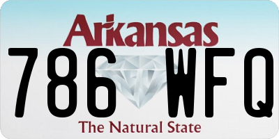 AR license plate 786WFQ