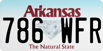 AR license plate 786WFR