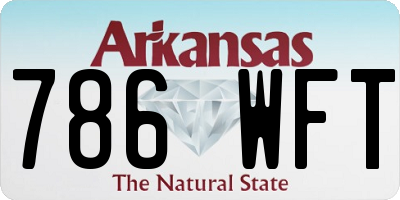 AR license plate 786WFT