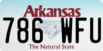 AR license plate 786WFU