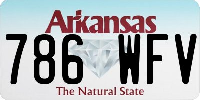 AR license plate 786WFV
