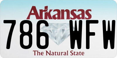 AR license plate 786WFW