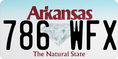 AR license plate 786WFX