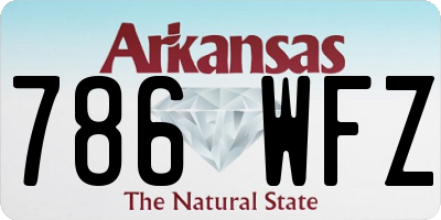 AR license plate 786WFZ