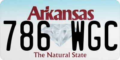 AR license plate 786WGC