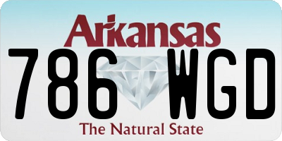 AR license plate 786WGD
