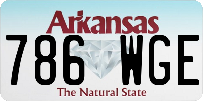 AR license plate 786WGE