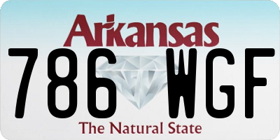 AR license plate 786WGF