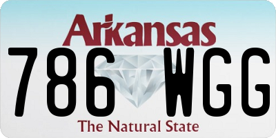 AR license plate 786WGG