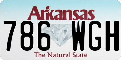 AR license plate 786WGH