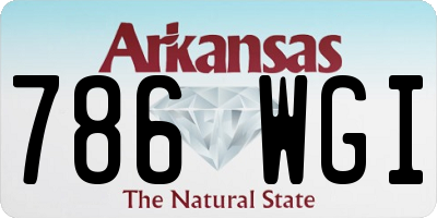 AR license plate 786WGI