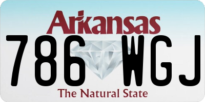 AR license plate 786WGJ