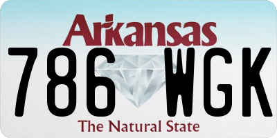 AR license plate 786WGK