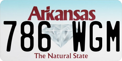 AR license plate 786WGM