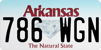 AR license plate 786WGN