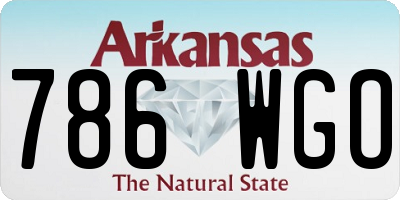AR license plate 786WGO