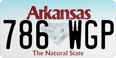 AR license plate 786WGP