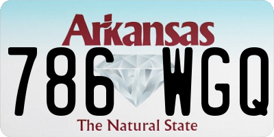 AR license plate 786WGQ