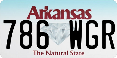 AR license plate 786WGR